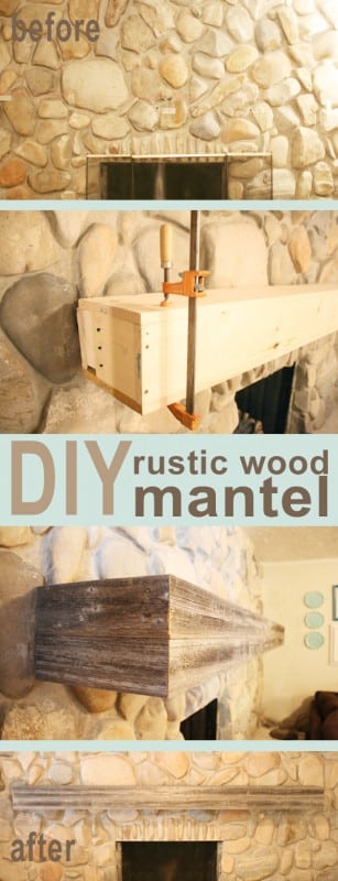 DIY Home Decor Ideas - Rustic Wood Mantel Tutorial