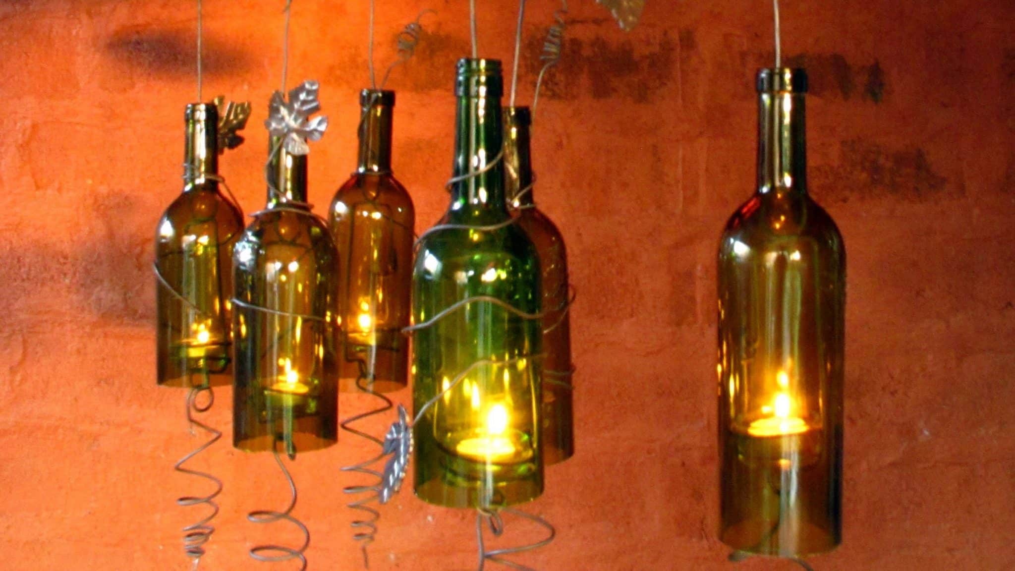 Minimalist Making Candle Holders Out Of Wine Bottles With Luxury Interior