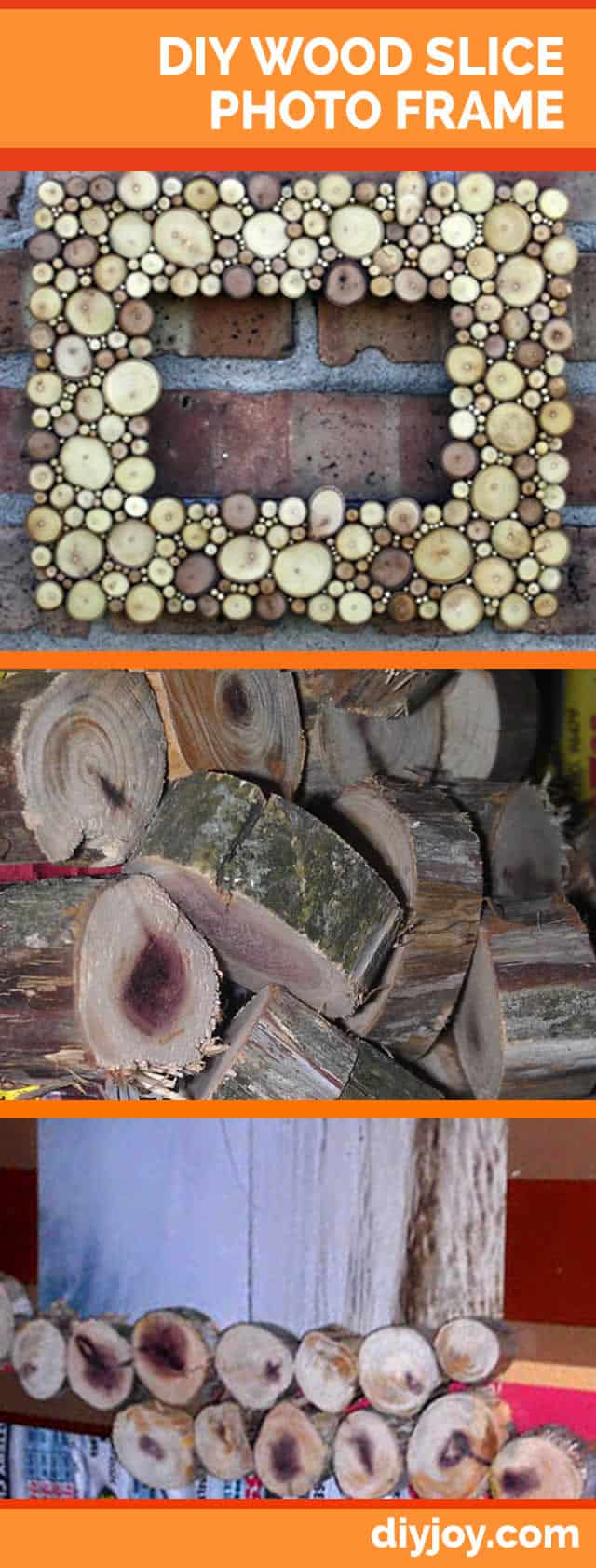DIY Wood Slice Picture Frame | Rustic Home Decor Ideas