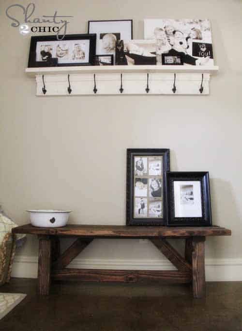 DIY Home Decor Projects - Rustic Entry Bench Tutorial