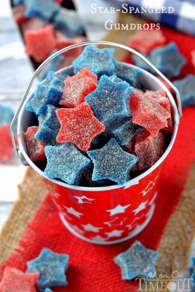4th of july desserts red-white-blue-gumdrops | DIY Projects & Crafts by DIY JOY #fourthofjuly #july4th #desserts