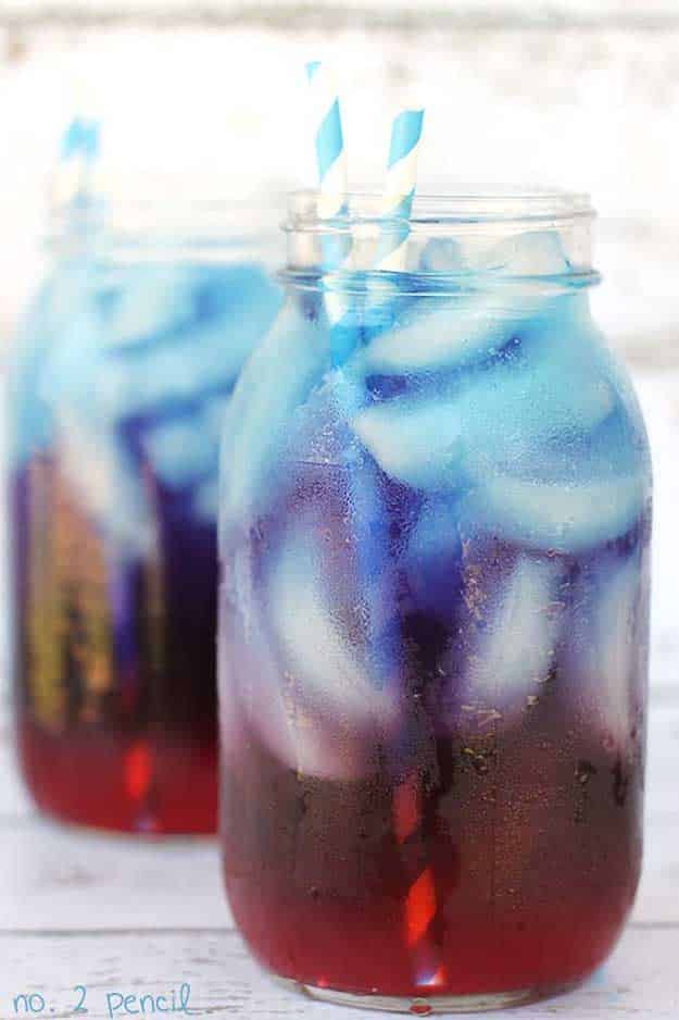4th of July Drink Recipes Patriotic Punch Recipe at #fourthofjuly