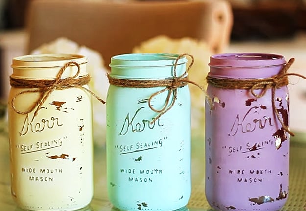 DIY Painted Jars with Folkart Chalk - Harbour Breeze Home