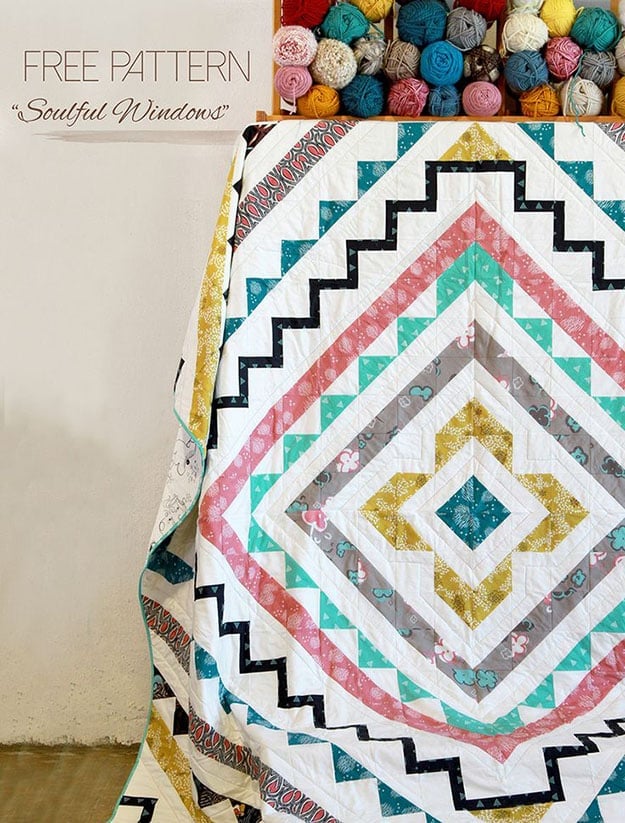 Free Sewing Patterns | DIY Room Decor Ideas | Geometric Quilt Tutorial | DIY Projects & Crafts by DIY JOY at 