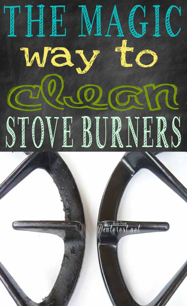 DIY Cleaning Hack for the Kitchen | How to Clean Stove Burners | DIY Projects & Crafts by DIY JOY at http://diyjoy.com/cleaning-tips-life-hacks