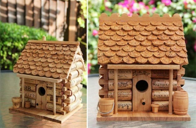 Wine Cork Crafts for Kids to Make - Wine Cork DIY Birdhouse - DIY Projects & Crafts by DIY JOY #crafts