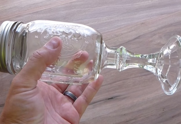 How to Turn Dollar Store Treasures Into Mason Jar Wine Glasses