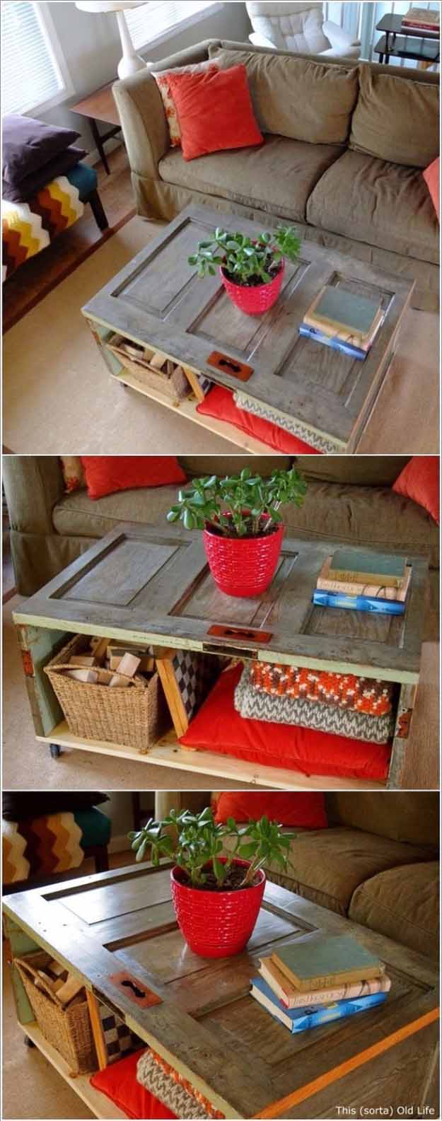 DIY Repurposed Furniture Projects | Easy Upcycling Ideas for the Home | DIY Coffee Table with Storage | DIY Projects and Crafts by DIY JOY #coffeetables #diyfurniture