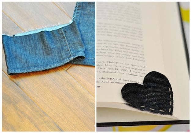 Simple Sewing Project for Beginnners | Denim DIY Bookmark from Old Jeans | DIY Projects & Crafts by DIY JOY