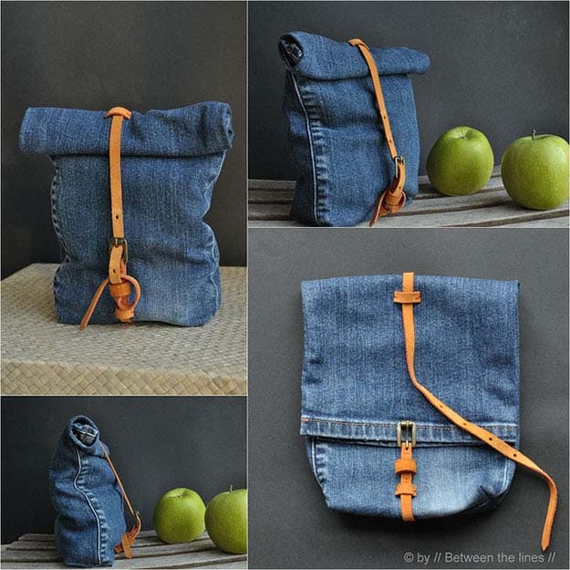 DIY Projects with Repurposed Old Jeans | Easy Sewing Pattern & Tutorial | Denim DIY Lunch Bag | DIY Projects & Crafts by DIY JOY #sewingideas #denim #upcycling