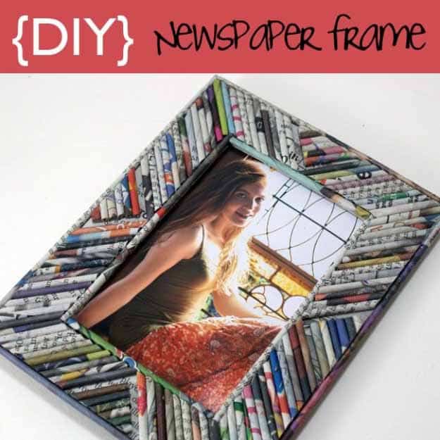 Upcycling Craft Ideas | Easy DIY Picture Frame Designs with Newspaper #diy #crafts