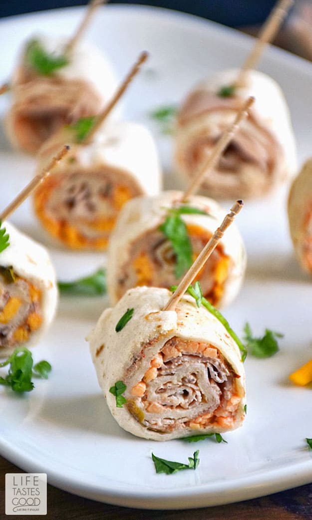 Cheap Party Food Ideas | Turkey Taco Roll Up Bites | DIY Projects & Crafts by DIY JOY #appetizers #partyfood #recipes 