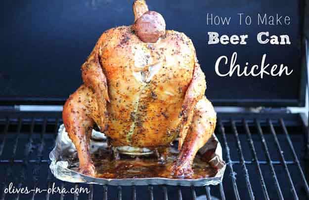Easy Chicken Grilling Recipes | How to Make Beer Can Chicken | DIY Projects & Crafts by DIY JOY at http://diyjoy.com/grilling-recipes-diy-bbq-ideas