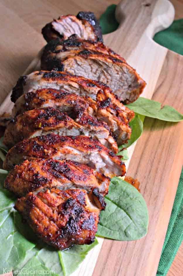Healthy Pork Grilling Recipes | Cheap BBQ Pork Recipe | Grilled Brown Sugar Chili Pork Tenderloin | DIY Projects & Crafts by DIY JOY at http://diyjoy.com/grilling-recipes-diy-bbq-ideas