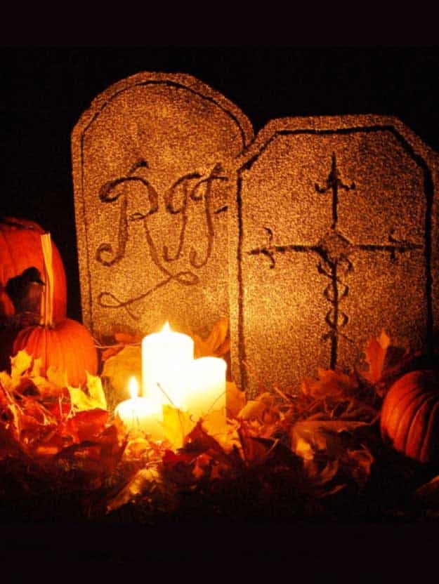Easy DIY Halloween Decorations | Quick Ideas for Adults, Kids and Teens | Scary Yard Tombstones