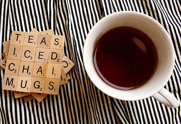 Fun DIY Projects for the Home - Easy Do It Yourself Coasters from Scrabble Tiles - DIY Projects & Crafts by DIY JOY #diy #quickcrafts #crafts #easycraftss