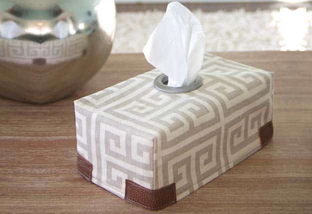 Cheap DIY Sewing Projects for the Home - Tissue Box Cover DIY Sewing Tutorial - DIY Projects & Crafts by DIY JOY #diy #quickcrafts #crafts #easycraftss