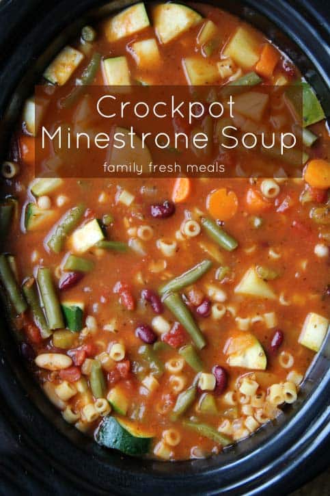 Easy Crock Pot Recipes You Have To Try Today | Best Easy Slow Cooker Recipe Ideas for the Crockpot Include beef stew, chili, chicken dinner dishes, soup and more | Crockpot Minestrone Soup #crockpot #crockpotrecipes #easyreipes/