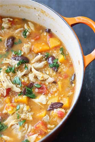 Easy Crock Pot Recipes You Have To Try Today | Best Easy Slow Cooker Recipe Ideas for the Crockpot Include beef stew, chili, chicken dinner dishes, soup and more | Hearty Crockpot Chicken Stew With Butternut Squash & Quinoa #crockpot #crockpotrecipes #easyreipes/