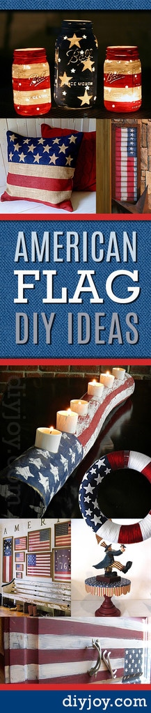 Rustic DIY Ideas With the American Flag | Patriotic Flag Country Crafts and  DIY Projects for the Home and Backyard | http://diyjoy.com/diy-projects-decor-american-flag