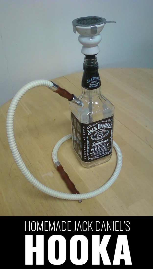 Fun DIY Ideas Made With Jack Daniels - Recipes, Projects and Crafts With The Bottle, Everything From Lamps and Decorations to Fudge and Cupcakes | Homemade Jack Daniels Hookah #diy #jackdaniels #recipes #crafts