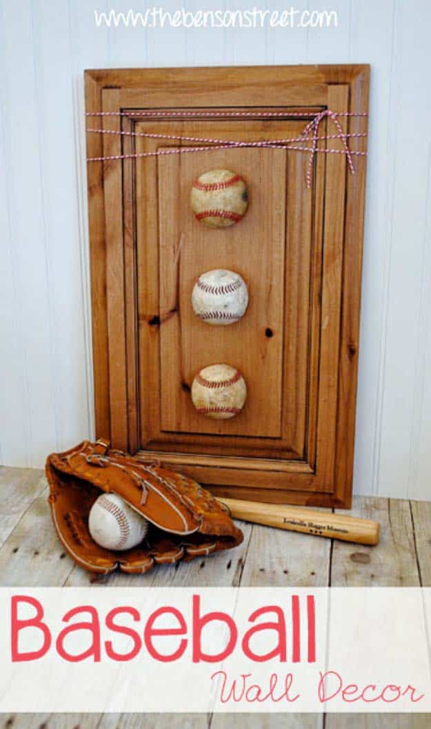DIY Gifts For Men | Awesome Ideas for Your Boyfriend, Husband, Dad - Father , Brother Cool Homemade DIY Crafts Men Love to Receive for Christmas, Birthdays, Anniversaries and Valentine’s Day | Baseball Wall Decor #diygifts #diyideas #crafts