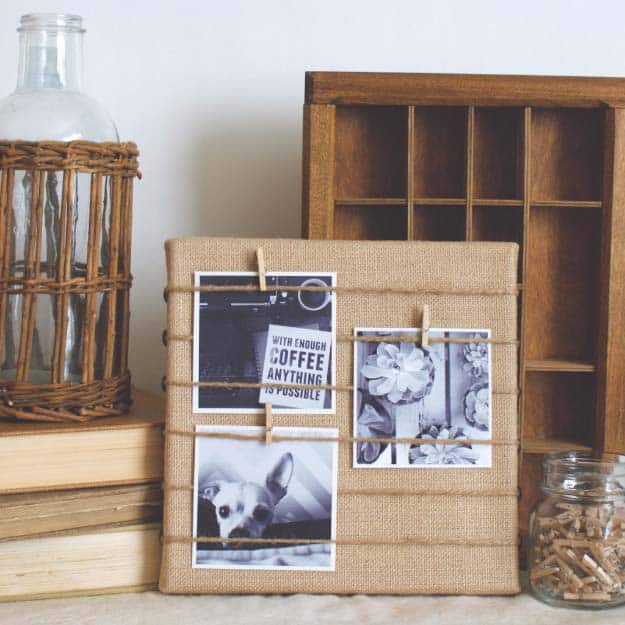 DIY Projects with Burlap and Creative Burlap Crafts for Home Decor, Gifts and More | Burlap Memo Board 