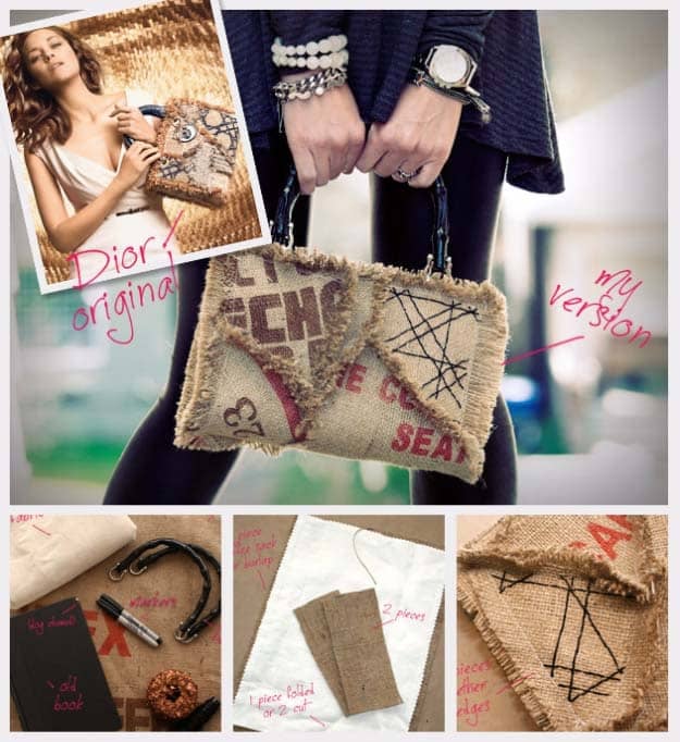 DIY Projects with Burlap and Creative Burlap Crafts for Home Decor, Gifts and More | Coffee Burlap Sack Purse 