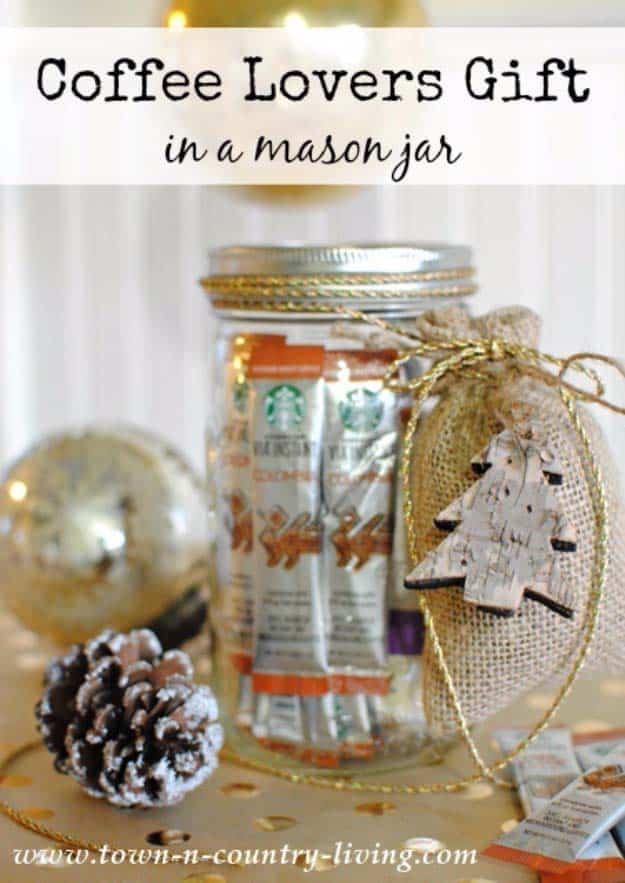 Homemade DIY Gifts in A Jar | Best Mason Jar Cookie Mixes and Recipes, Alcohol Mixers | Fun Gift Ideas for Men, Women, Teens, Kids, Teacher, Mom. Christmas, Holiday, Birthday and Easy Last Minute Gifts | Coffee Lovers Gift in a Mason Jar #diy