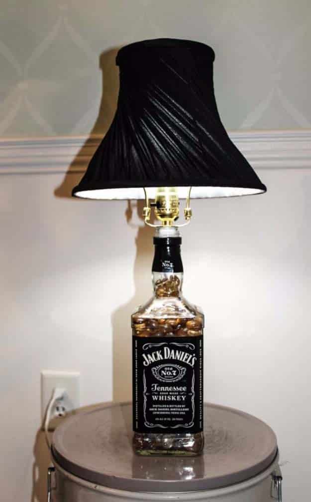 Fun DIY Ideas Made With Jack Daniels - Recipes, Projects and Crafts With The Bottle, Everything From Lamps and Decorations to Fudge and Cupcakes | Jack Daniels Lamp #diy #jackdaniels #recipes #crafts