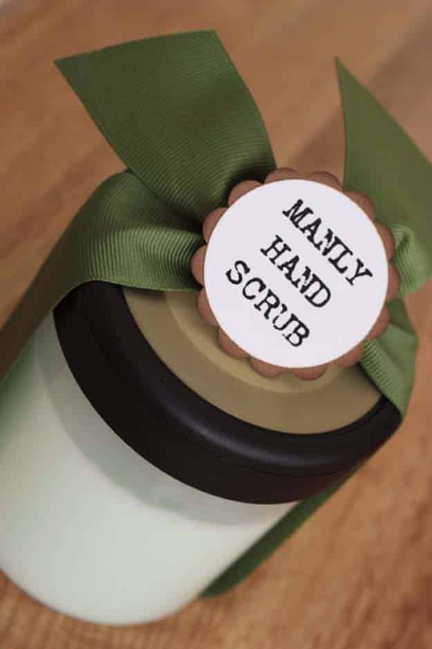DIY Gifts For Men | Awesome Ideas for Your Boyfriend, Husband, Dad - Father , Brother Cool Homemade DIY Crafts Men Love to Receive for Christmas, Birthdays, Anniversaries and Valentine’s Day | Manly Hand Scrub #diygifts #diyideas #crafts