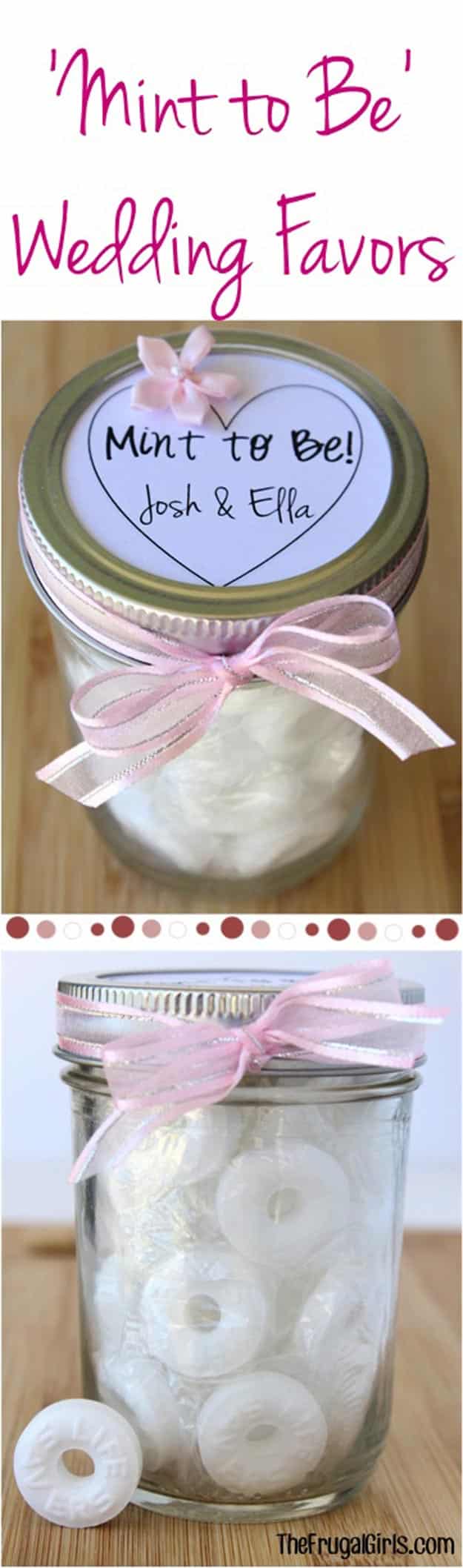Homemade DIY Gifts in A Jar | Best Mason Jar Cookie Mixes and Recipes, Alcohol Mixers | Fun Gift Ideas for Men, Women, Teens, Kids, Teacher, Mom. Christmas, Holiday, Birthday and Easy Last Minute Gifts | Mint To Be Wedding Favors Gift in a Jar #diy