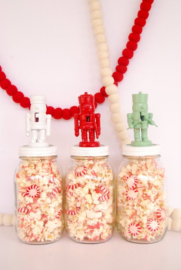 Homemade DIY Gifts in A Jar | Best Mason Jar Cookie Mixes and Recipes, Alcohol Mixers | Fun Gift Ideas for Men, Women, Teens, Kids, Teacher, Mom. Christmas, Holiday, Birthday and Easy Last Minute Gifts | Nutcracker Jar Toppers #diy