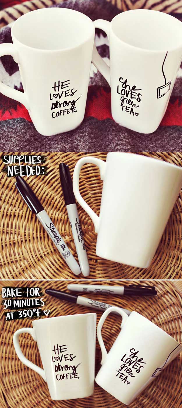 DIY Gifts for Your Parents | Cool and Easy Homemade Gift Ideas That Mom and Dad Will Love | Creative Christmas Gifts for Parents With Step by Step Instructions | Crafts and DIY Projects by DIY JOY | Personalize-Mugs-According-to-their-Taste #diy #diygifts #christmasgifts