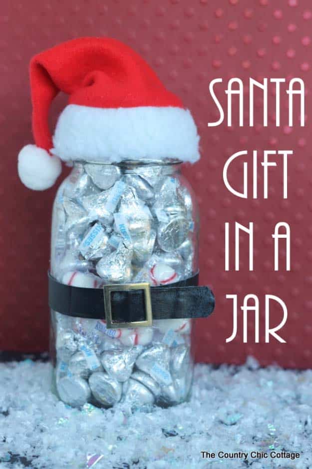 Homemade DIY Gifts in A Jar | Best Mason Jar Cookie Mixes and Recipes, Alcohol Mixers | Fun Gift Ideas for Men, Women, Teens, Kids, Teacher, Mom. Christmas, Holiday, Birthday and Easy Last Minute Gifts | Santa Gift in a Jar #diy