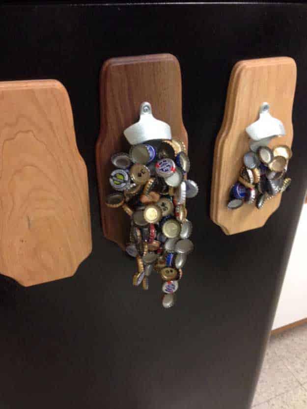 Awesome Crafts for Men and Manly DIY Project Ideas Guys Love - Fun Gifts, Manly Decor, Games and Gear. Tutorials for Creative Projects to Make This Weekend | Strong Magnetic Bottle Opener #diy #craftsformen #guys #giftsformen