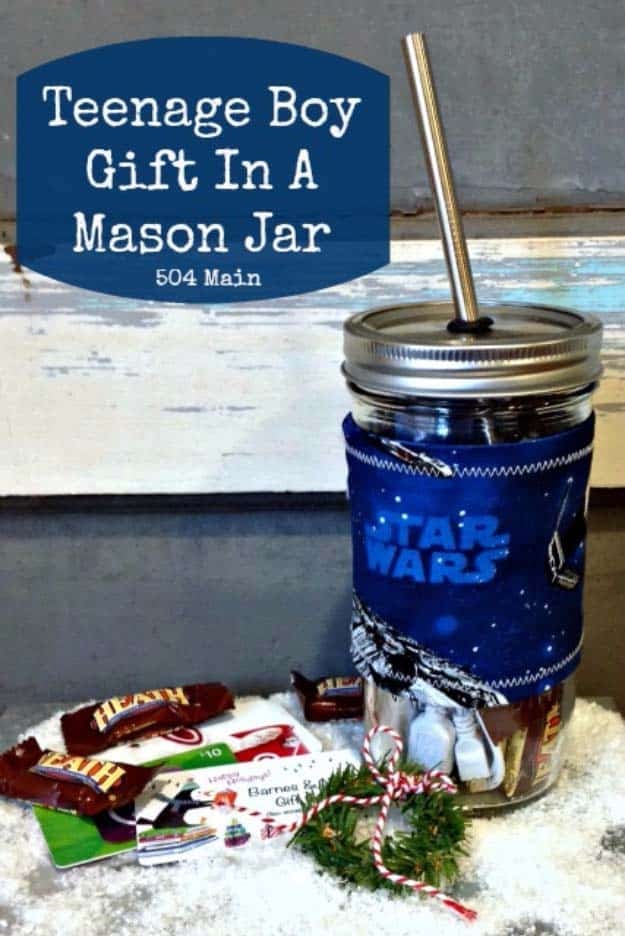 Homemade DIY Gifts in A Jar | Best Mason Jar Cookie Mixes and Recipes, Alcohol Mixers | Fun Gift Ideas for Men, Women, Teens, Kids, Teacher, Mom. Christmas, Holiday, Birthday and Easy Last Minute Gifts | Teenage Boy Gift in a Mason Jar Idea #diy