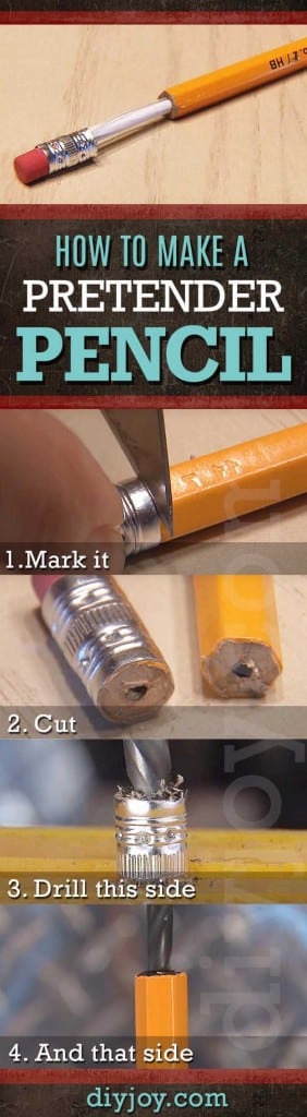 Awesome Crafts for Men and Manly DIY Project Ideas Guys Love - Fun Gifts, Manly Decor, Games and Gear. Tutorials for Creative Projects to Make This Weekend | The Pretender Pencil | http://diyjoy.com/diy-projects-for-men-crafts