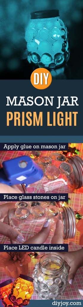 DIY Mason Jar Prism Light | Cool and Easy DIY Decor Ideas on A Budget