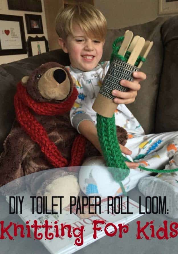DIY Christmas Gifts for Kids - Homemade Christmas Presents for Children and Christmas Crafts for Kids | Toys, Dress Up Clothes, Dolls and Fun Games | Step by Step tutorials and instructions for cool gifts to make for boys and girls | DIY Toilet Paper Roll Loom 