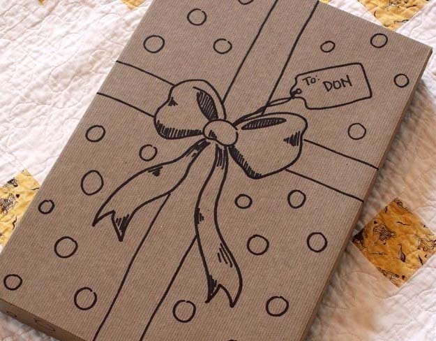 DIY Gift Wrapping Ideas - How To Wrap A Present - Tutorials, Cool Ideas and Instructions | Cute Gift Wrap Ideas for Christmas, Birthdays and Holidays | Tips for Bows and Creative Wrapping Papers | Hand Drawn Gift Wrap Ribbon #gifts #diys