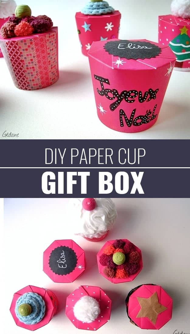 DIY Gift Wrapping Ideas - How To Wrap A Present - Tutorials, Cool Ideas and Instructions | Cute Gift Wrap Ideas for Christmas, Birthdays and Holidays | Tips for Bows and Creative Wrapping Papers | Paper-Cup-Gift-Box #gifts #diys