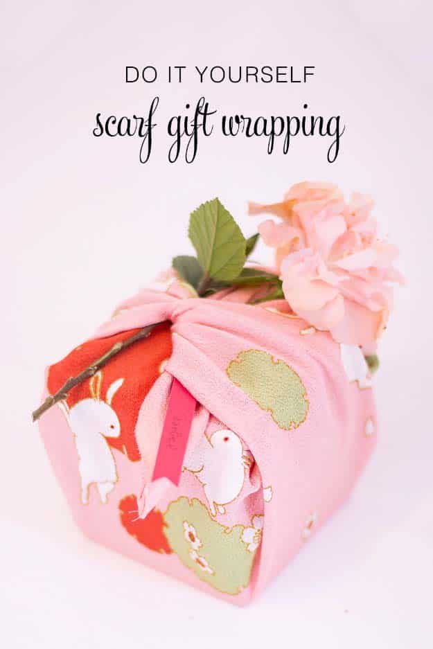 DIY Gift Wrapping Ideas - How To Wrap A Present - Tutorials, Cool Ideas and Instructions | Cute Gift Wrap Ideas for Christmas, Birthdays and Holidays | Tips for Bows and Creative Wrapping Papers | Scarf Gift Wrapping #gifts #diys