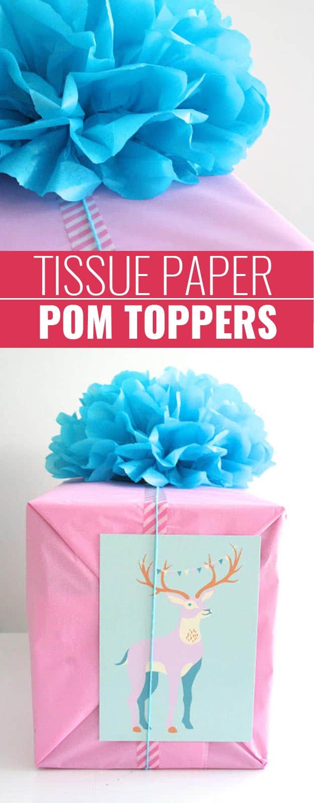 DIY Gift Wrapping Ideas - How To Wrap A Present - Tutorials, Cool Ideas and Instructions | Cute Gift Wrap Ideas for Christmas, Birthdays and Holidays | Tips for Bows and Creative Wrapping Papers | Tissue-Paper-Pom-Pom-Toppers #gifts #diys