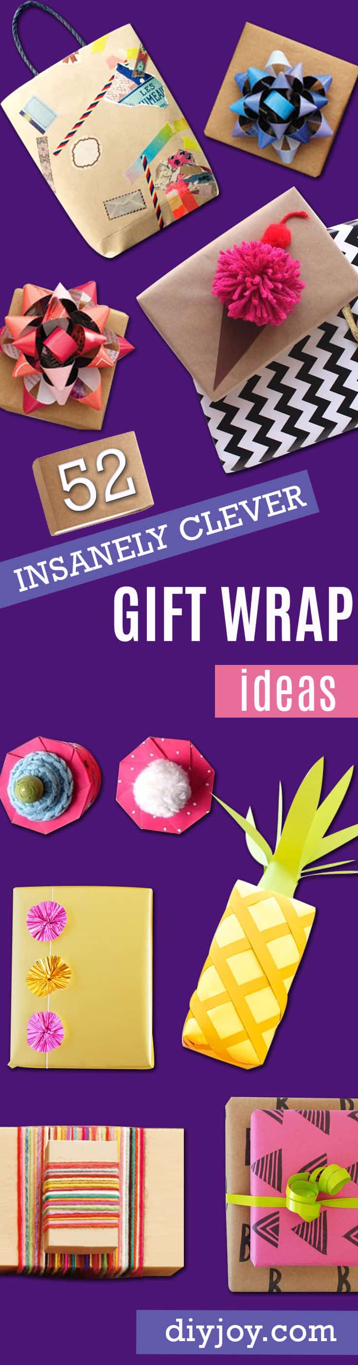 DIY Gift Wrapping Ideas - How To Wrap A Present - Tutorials, Cool Ideas and Instructions | Cute Gift Wrap Ideas for Christmas, Birthdays and Holidays | Tips for Bows and Creative Wrapping Papers #gifts #diys