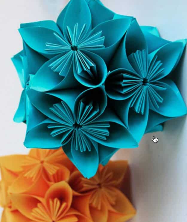 DIY Stocking Stuffers - Paper Flower Ball
