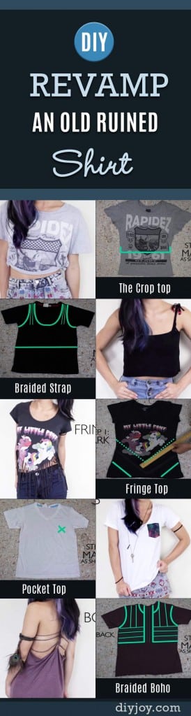 5 Awesome DIY T-shirt Makeovers - Fun Fashion Ideas for Women and Teens. Revamp Old T-shirts With These Cool Ideas 