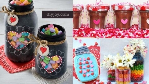 54 Mason Jar Valentine Gifts and Crafts | DIY Joy Projects and Crafts Ideas