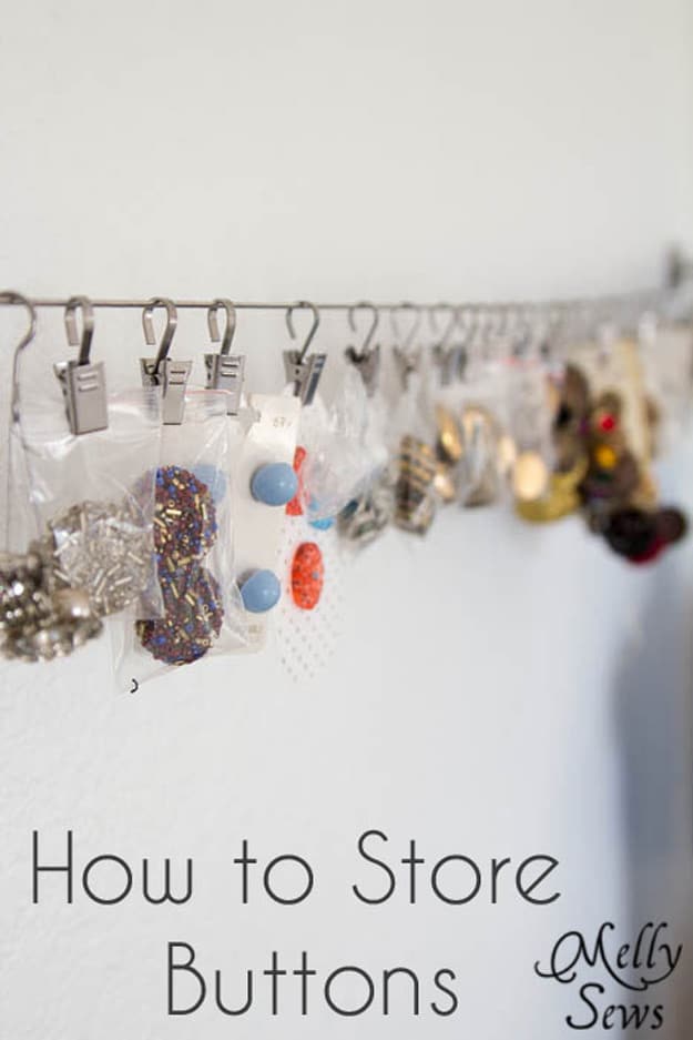 Sewing Hacks | Best Tips and Tricks for Sewing Patterns, Projects, Machines, Hand Sewn Items. Clever Ideas for Beginners and Even Experts | Helpful Tip on How to Store and Organize Your Buttons 