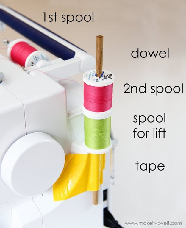 Sewing Hacks | Best Tips and Tricks for Sewing Patterns, Projects, Machines, Hand Sewn Items. Clever Ideas for Beginners and Even Experts | Using the Double Needle Without The 2nd Spool Holder 